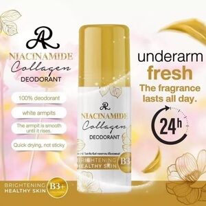 4x AR Niacinamide Collagen Deodorant - Brightening Healthy Skin B3 + Collagen